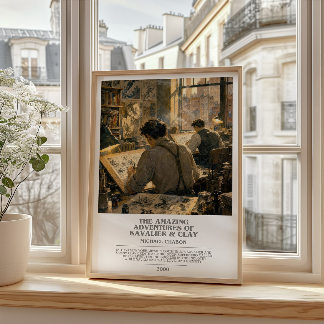 The Amazing Adventures of Kavalier & Clay bookish poster colour and style options – Michael Chabon book art