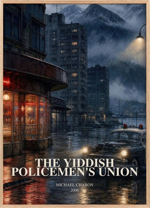 Yiddish Policemen's Union Book Watercolour Illustration by M. Chabon
