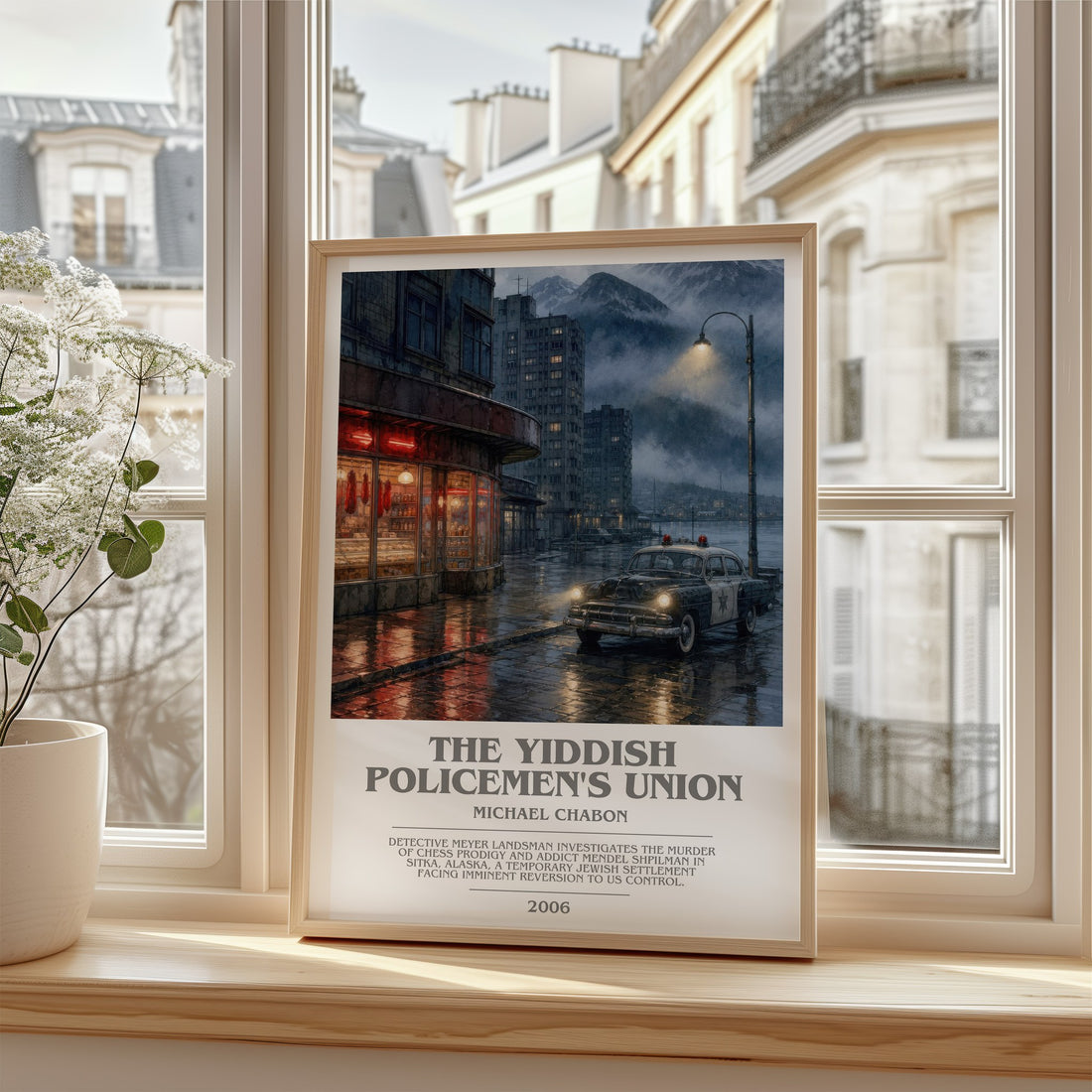 The Yiddish Policemen's Union bookish poster colour and style options – Michael Chabon book art