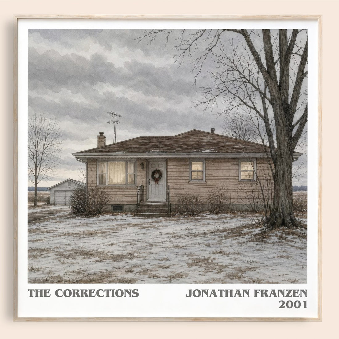 The Corrections literary book poster by Jonathan Franzen – framed literary art print