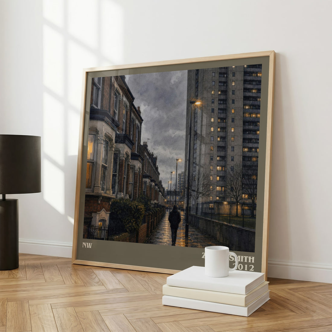 NW literary print framed by window – literary home decor