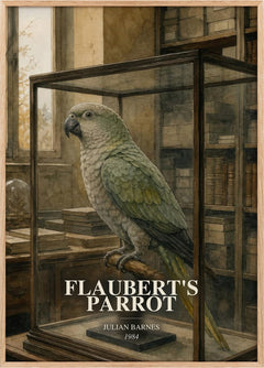 Flaubert's Parrot Book Watercolour Illustration by Julian Barnes