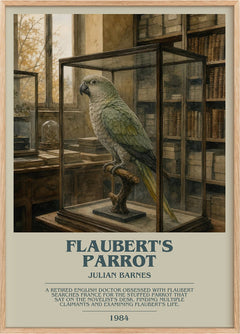Flaubert's Parrot Bookish Wall Art by Julian Barnes
