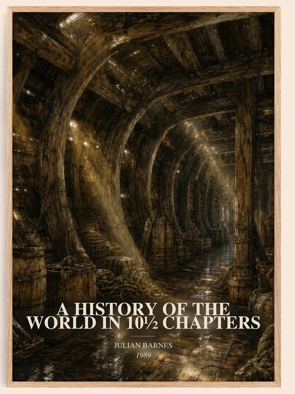A History of the World in 10½ Chapters watercolour book poster by Julian Barnes – framed literary art print