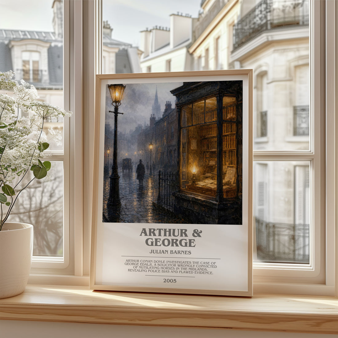 Arthur & George bookish poster colour and style options – Julian Barnes book art