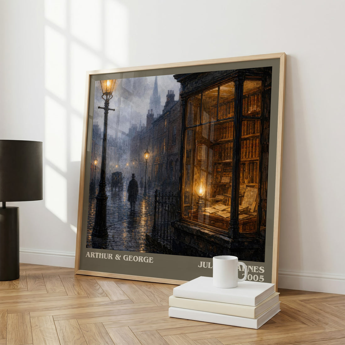 Arthur & George literary print framed by window – literary home decor