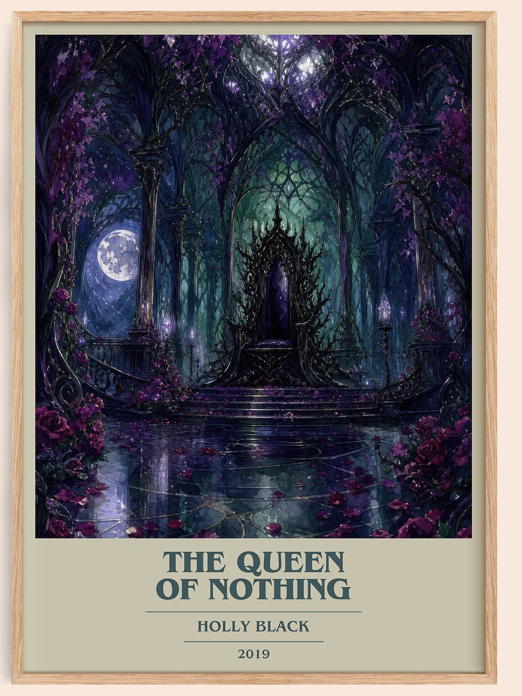 The Queen of Nothing book cover book poster by Holly Black – framed literary art print
