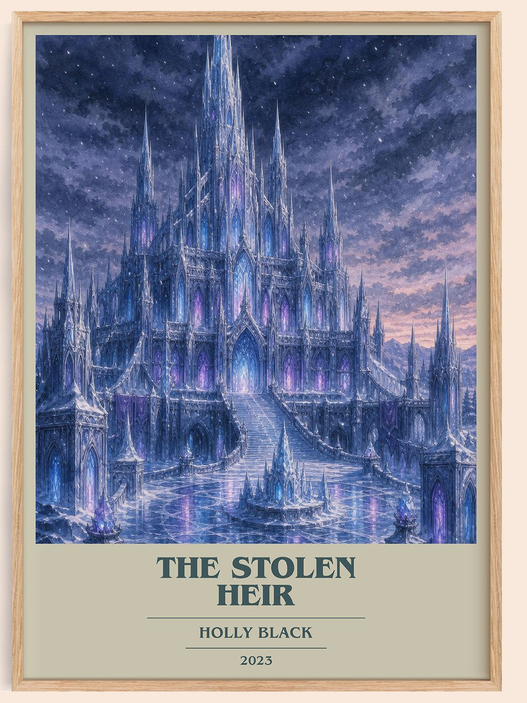 The Stolen Heir book cover book poster by Holly Black – framed literary art print