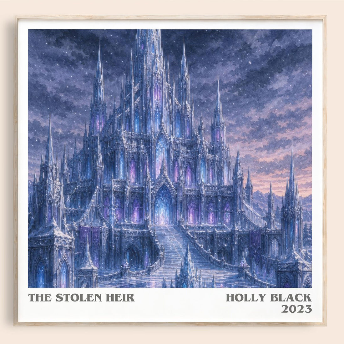 The Stolen Heir literary book poster by Holly Black – framed literary art print