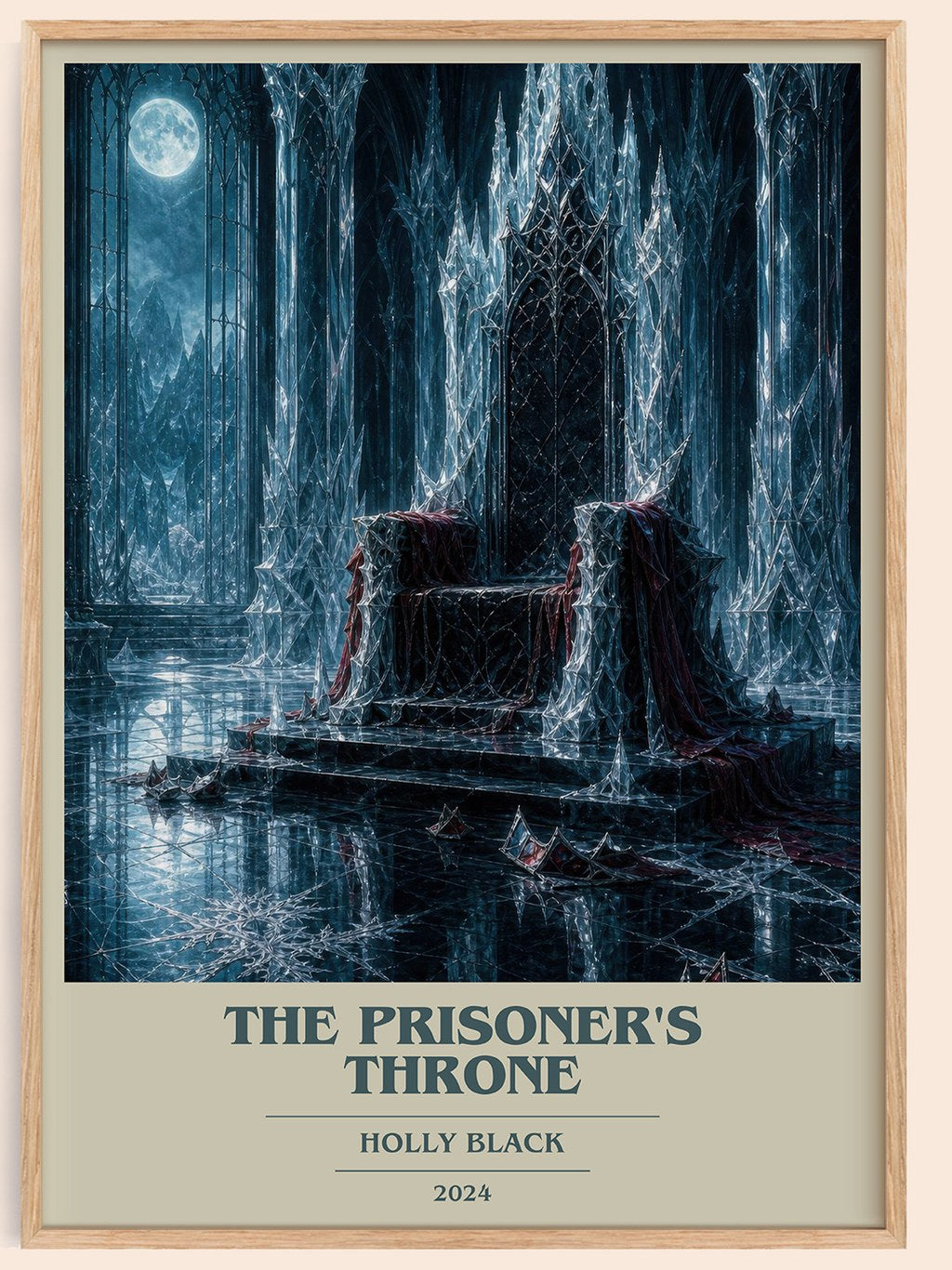 The Prisoner's Throne book cover book poster by Holly Black – framed literary art print