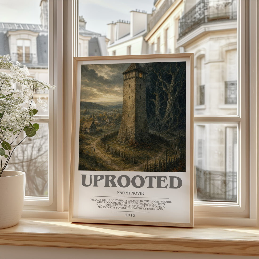 Uprooted bookish poster colour and style options – Naomi Novik book art
