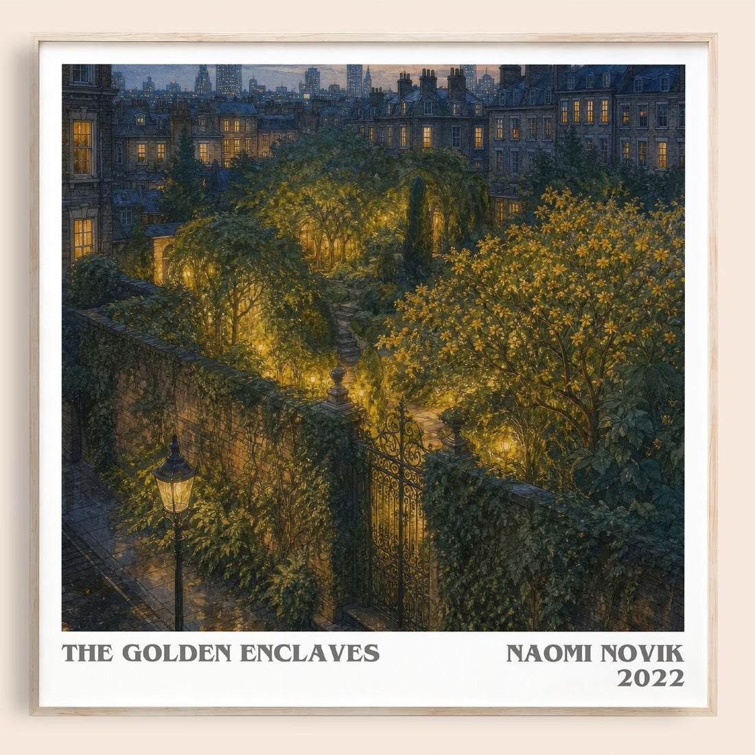 The Golden Enclaves literary book poster by Naomi Novik – framed literary art print