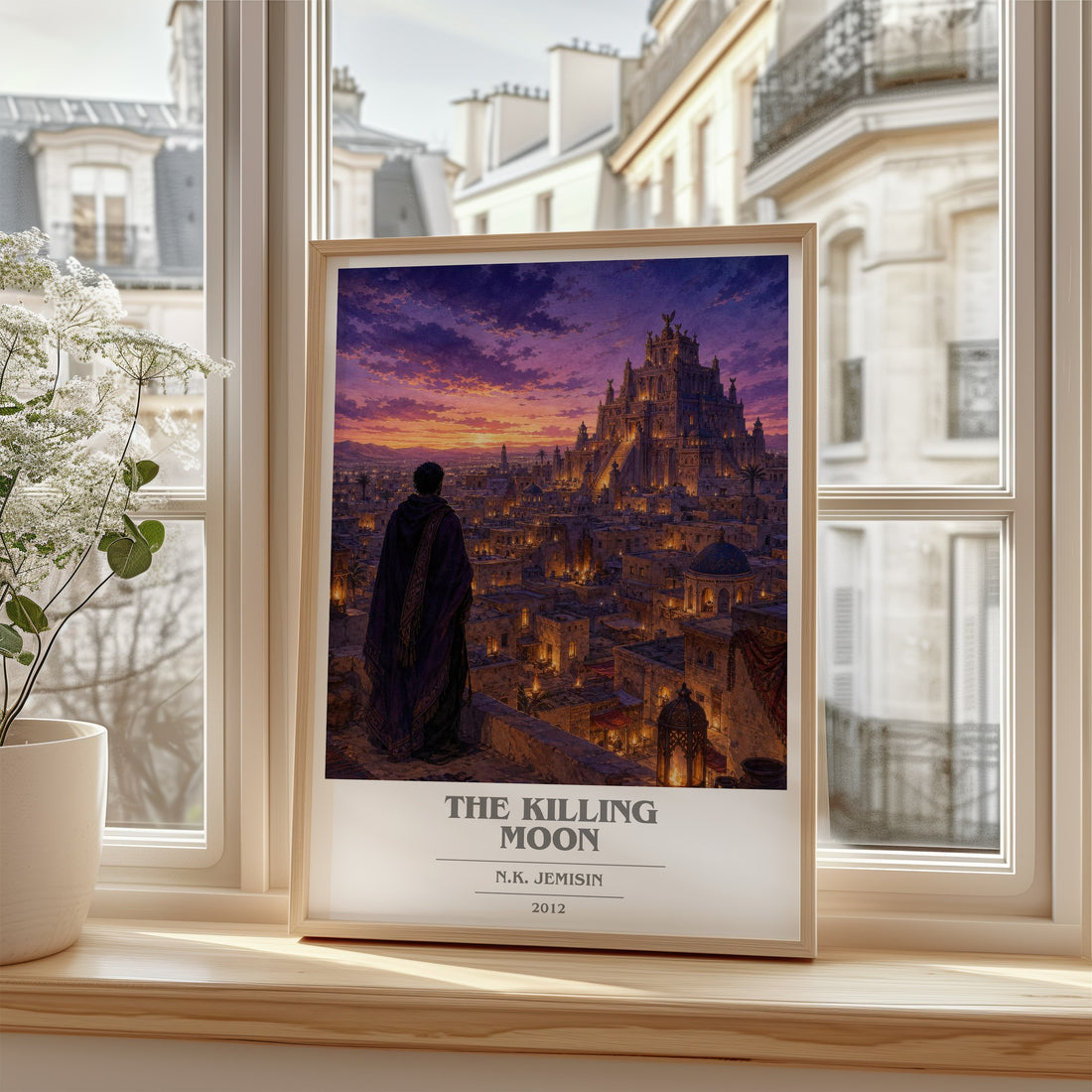 The Killing Moon book cover poster colour and style options – N.K. Jemisin book art