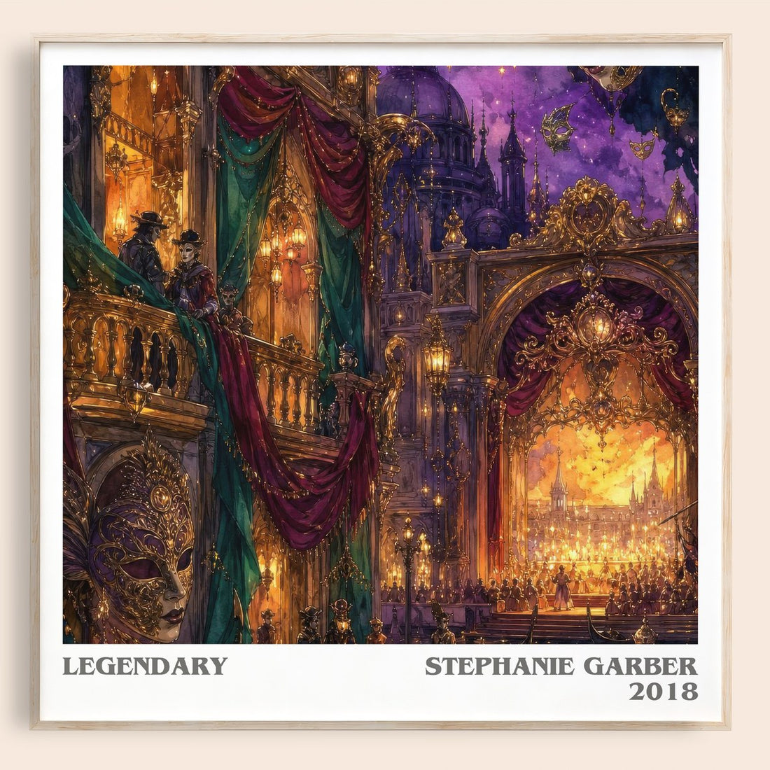 Legendary literary book poster by Stephanie Garber – framed literary art print