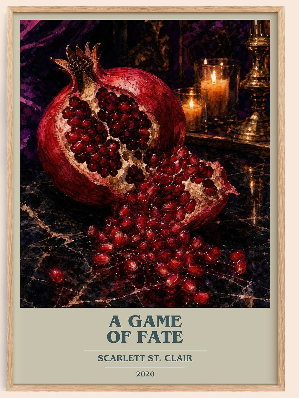 A Game of Fate book cover book poster by Scarlett St. Clair – framed literary art print