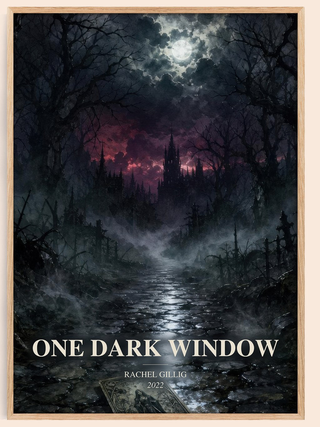 One Dark Window watercolour book poster by Rachel Gillig – framed literary art print