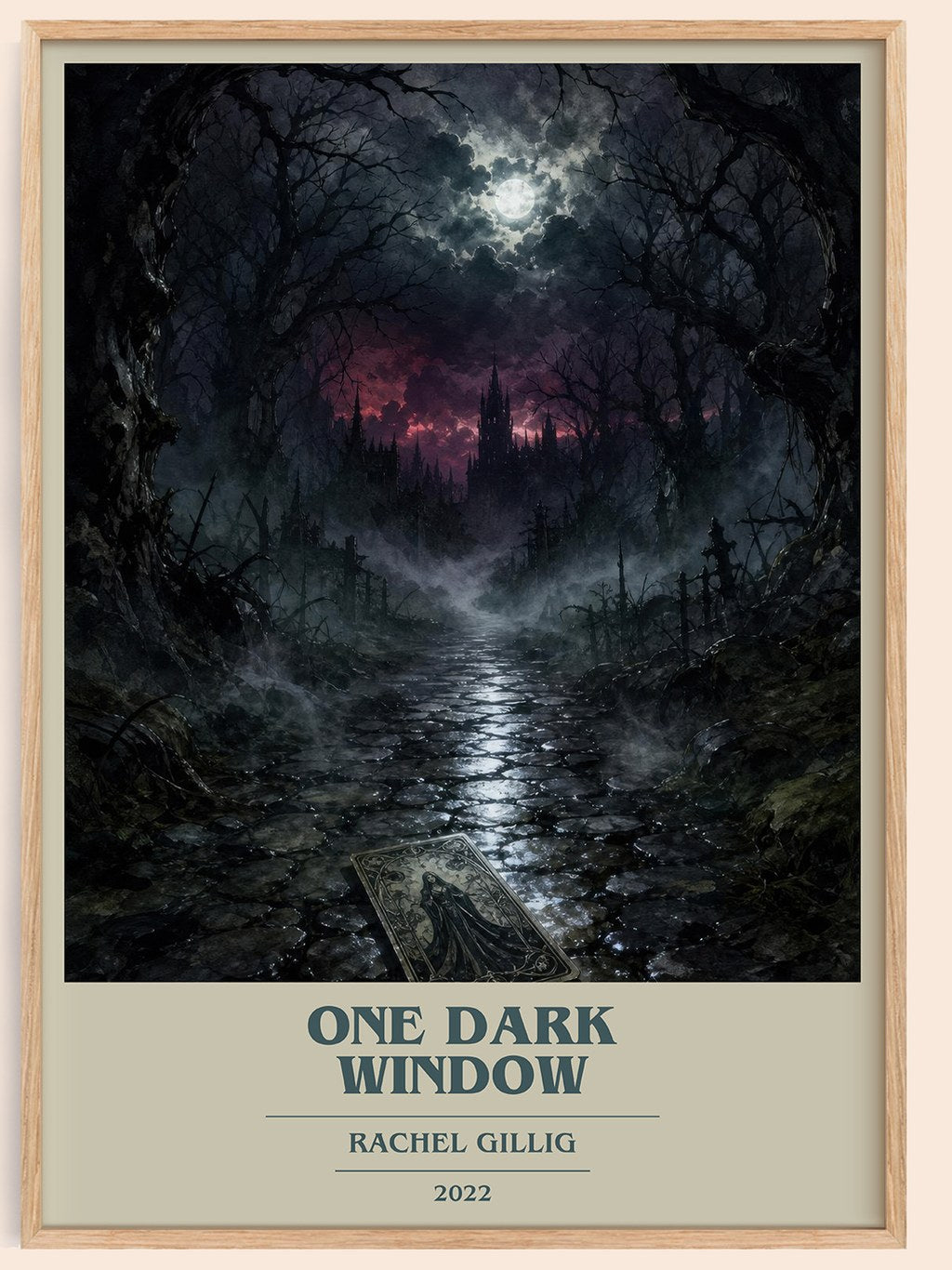 One Dark Window book cover book poster by Rachel Gillig – framed literary art print