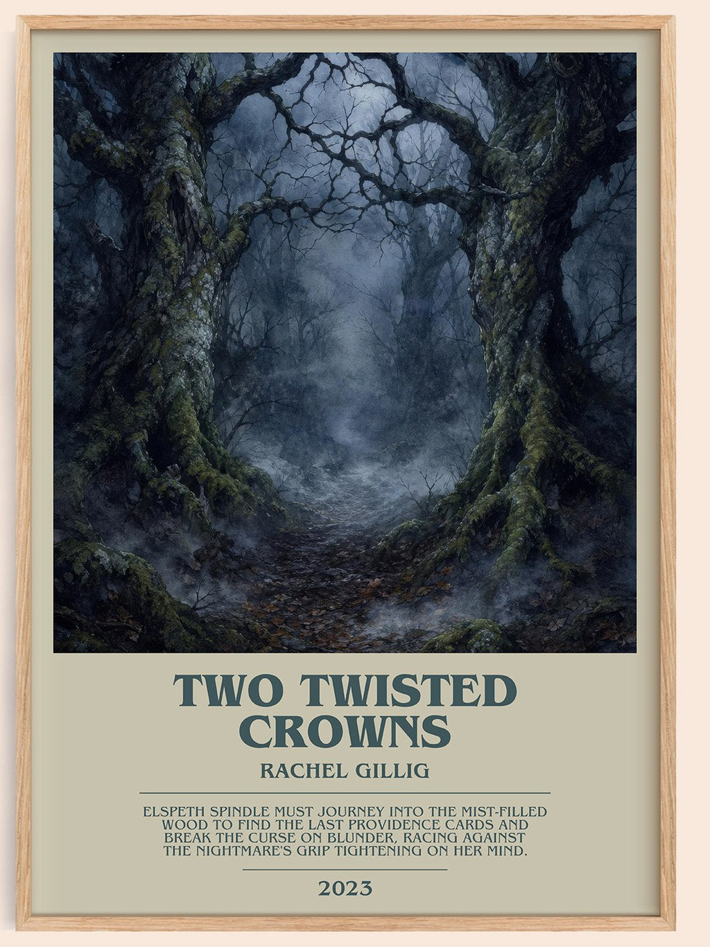 Two Twisted Crowns bookish book poster by Rachel Gillig – framed literary art print