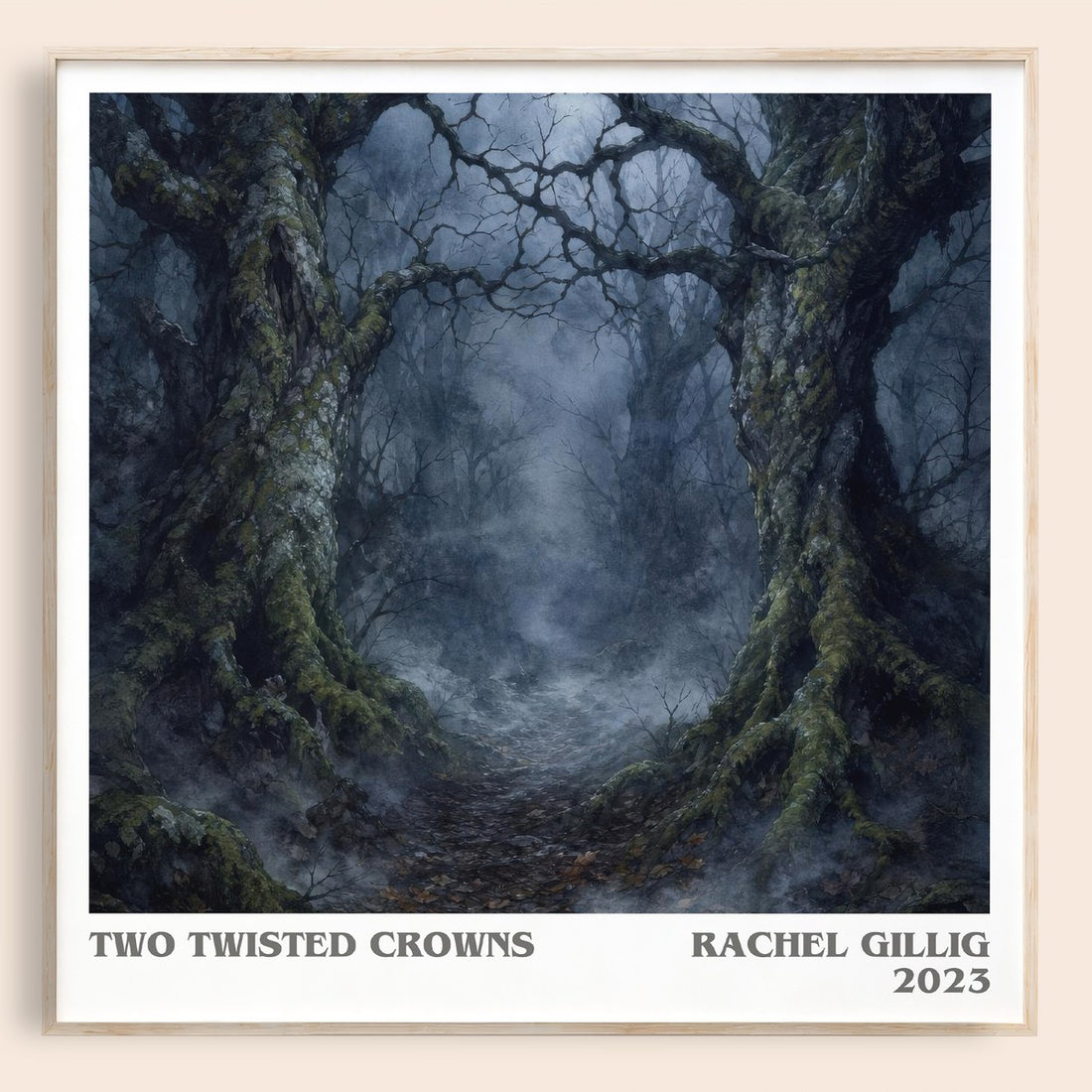 Two Twisted Crowns literary book poster by Rachel Gillig – framed literary art print