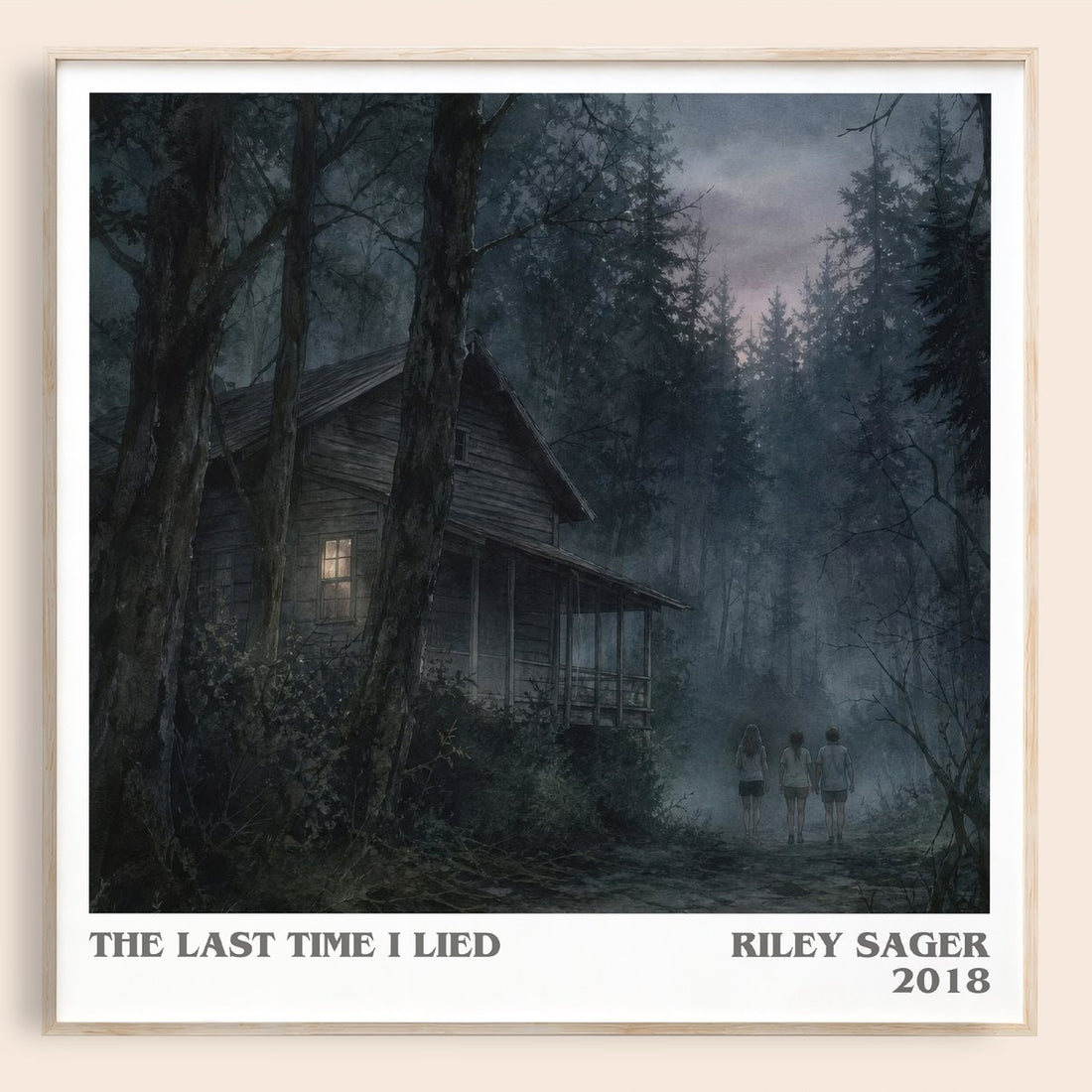 The Last Time I Lied literary book poster by Riley Sager – framed literary art print
