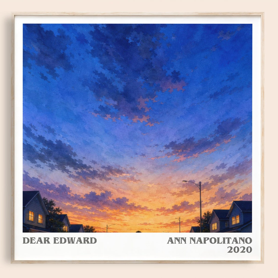 Dear Edward literary book poster by Ann Napolitano – framed literary art print