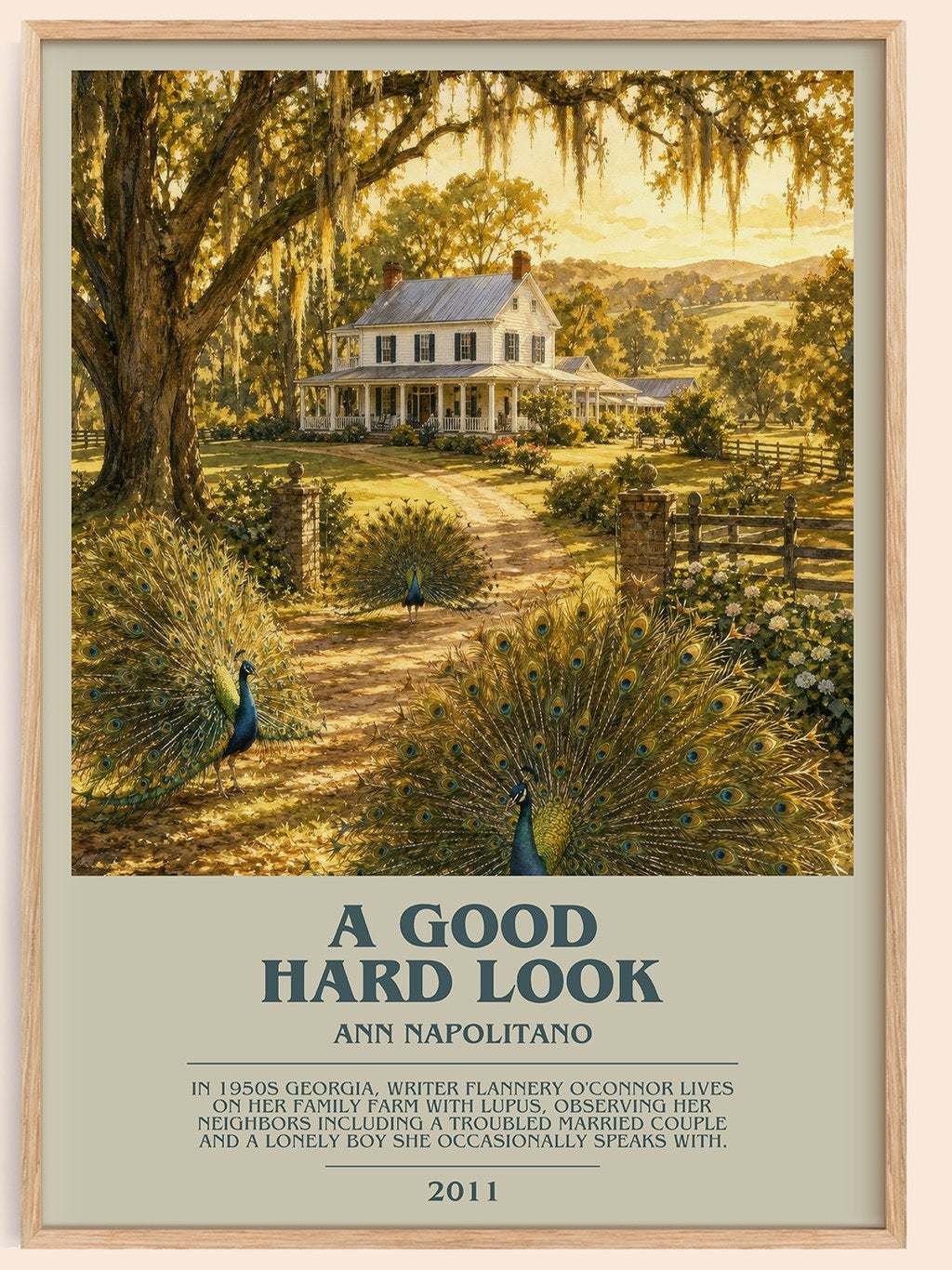 A Good Hard Look bookish book poster by Ann Napolitano – framed literary art print