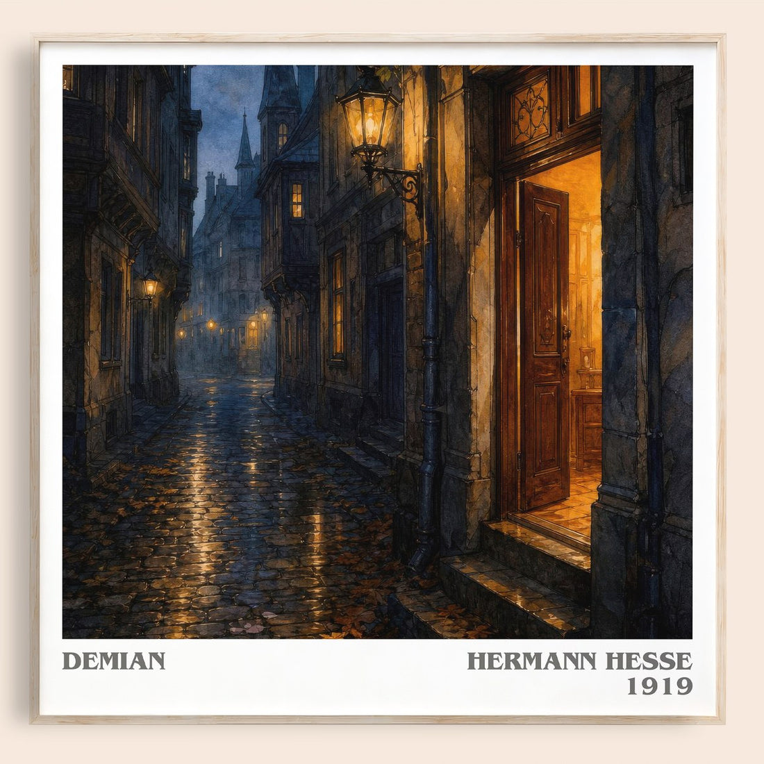 Demian literary book poster by Hermann Hesse – framed literary art print