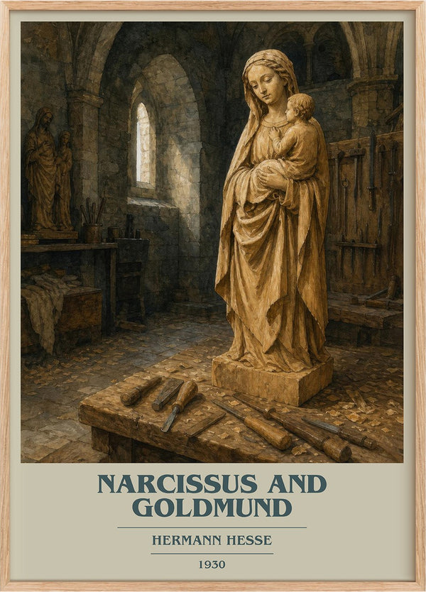 Narcissus and Goldmund Book Cover Poster by Hermann Hesse