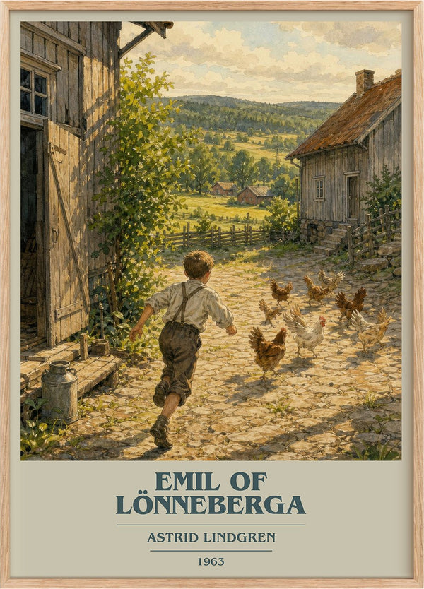 Emil of Lönneberga Book Cover Poster by Astrid Lindgren