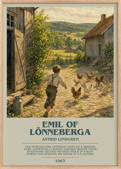 Emil of Lönneberga Bookish Wall Art by Astrid Lindgren