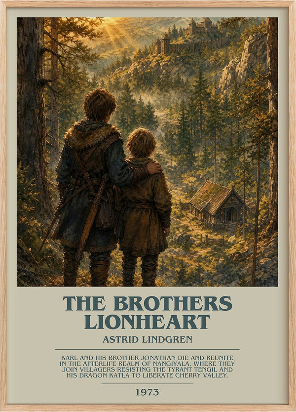 The Brothers Lionheart Bookish Wall Art by Astrid Lindgren