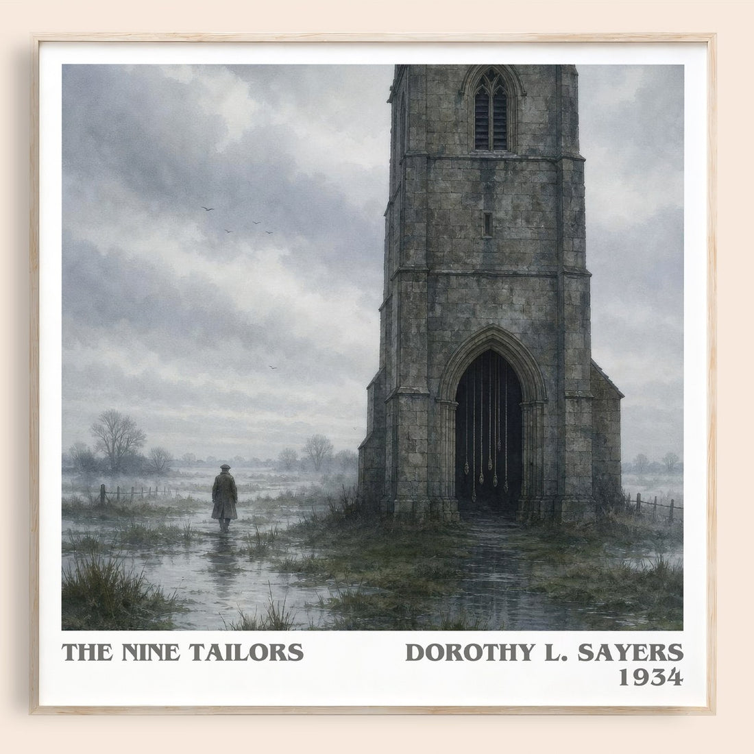 The Nine Tailors literary book poster by Dorothy L. Sayers – framed literary art print