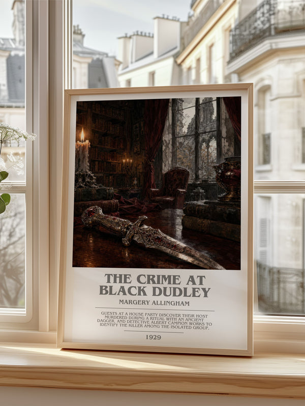 The Crime at Black Dudley bookish poster colour and style options – Margery Allingham book art