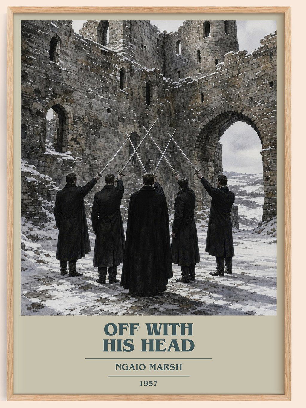Off With His Head book cover book poster by Ngaio Marsh – framed literary art print