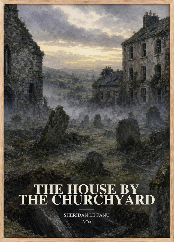 House by the Churchyard Book Watercolour Illustration by S. Fanu