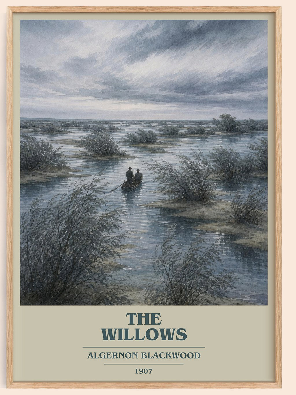 The Willows book cover book poster by Algernon Blackwood – framed literary art print