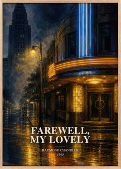 Farewell, My Lovely Book Watercolour Illustration by Raymond Chandler