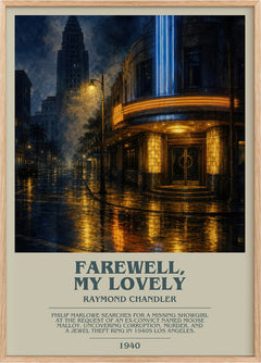 Farewell, My Lovely Bookish Wall Art by Raymond Chandler