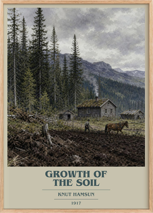Growth of the Soil Book Cover Poster by Knut Hamsun