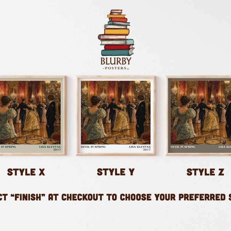 Devil in Spring literary print in frame leaning in hallway – romance wall art