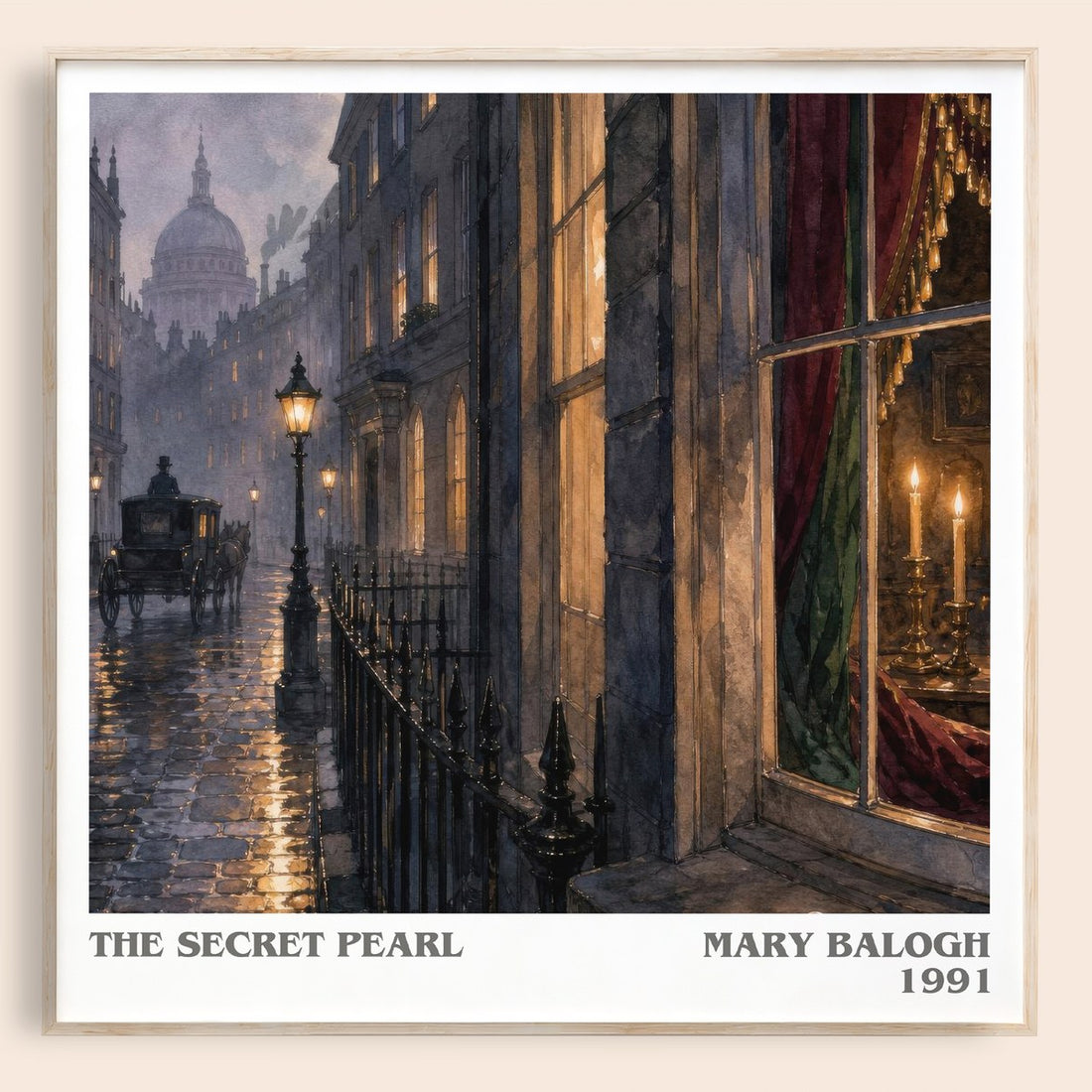 The Secret Pearl literary book poster by Mary Balogh – framed literary art print