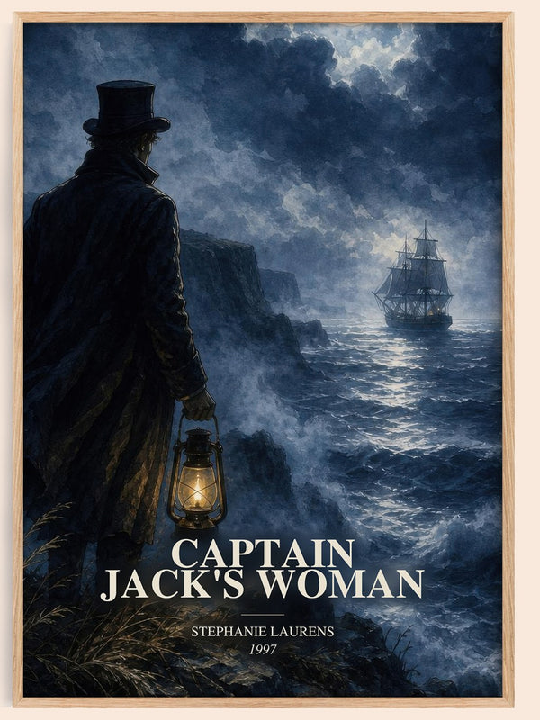 Captain Jack's Woman watercolour book poster by Stephanie Laurens – framed literary art print