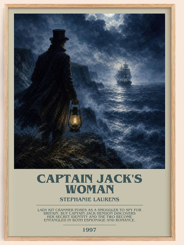 Captain Jack's Woman bookish book poster by Stephanie Laurens – framed literary art print