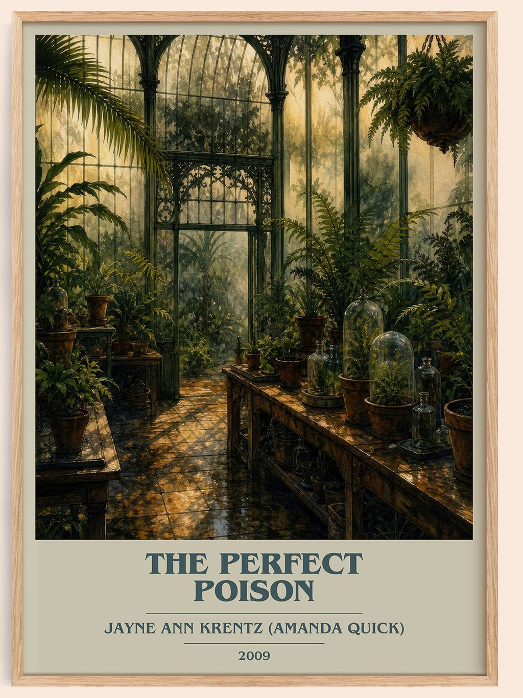 The Perfect Poison book cover book poster by Jayne Ann Krentz (Amanda Quick) – framed literary art print