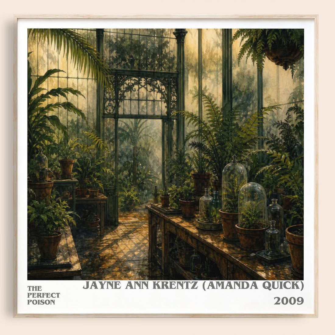 The Perfect Poison literary book poster by Jayne Ann Krentz (Amanda Quick) – framed literary art print