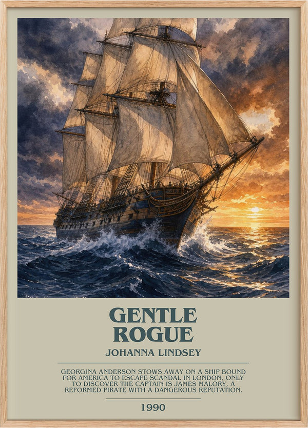 Gentle Rogue Bookish Wall Art by Johanna Lindsey