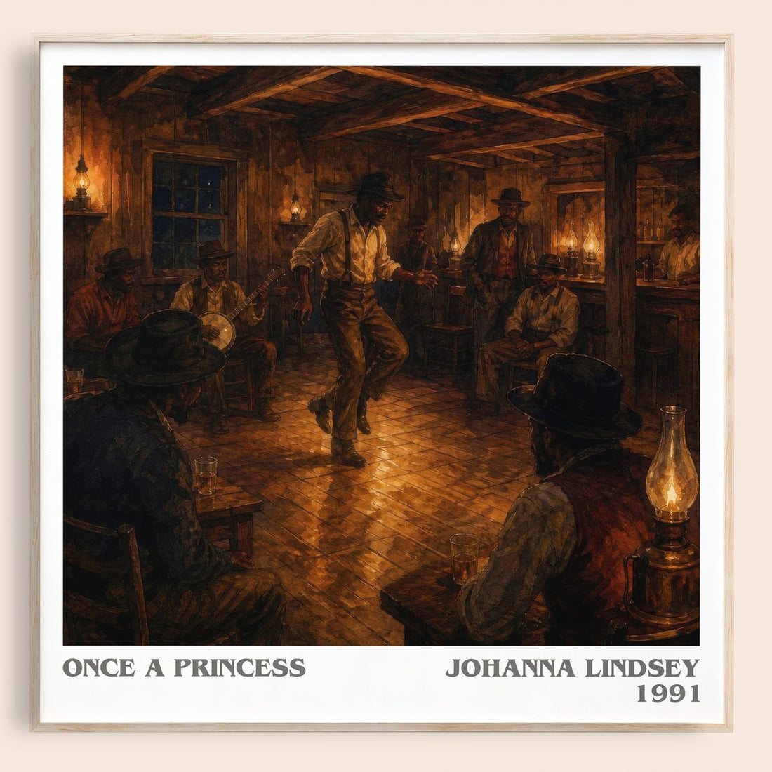 Once a Princess literary book poster by Johanna Lindsey – framed literary art print