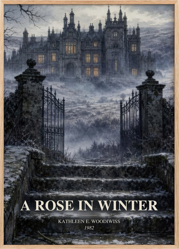 Rose in Winter Book Watercolour Illustration by Kathleen E. Woodiwiss