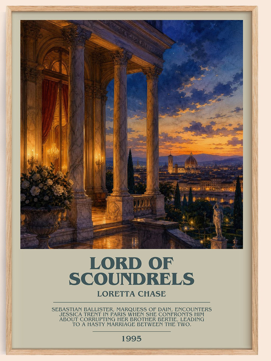 Lord of Scoundrels bookish book poster by Loretta Chase – framed literary art print