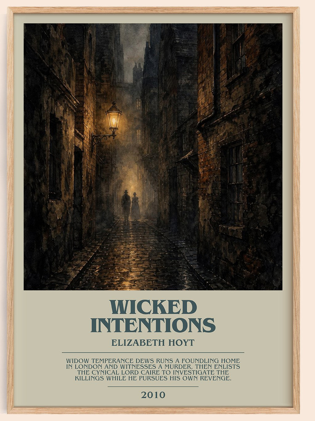 Wicked Intentions bookish book poster by Elizabeth Hoyt – framed literary art print